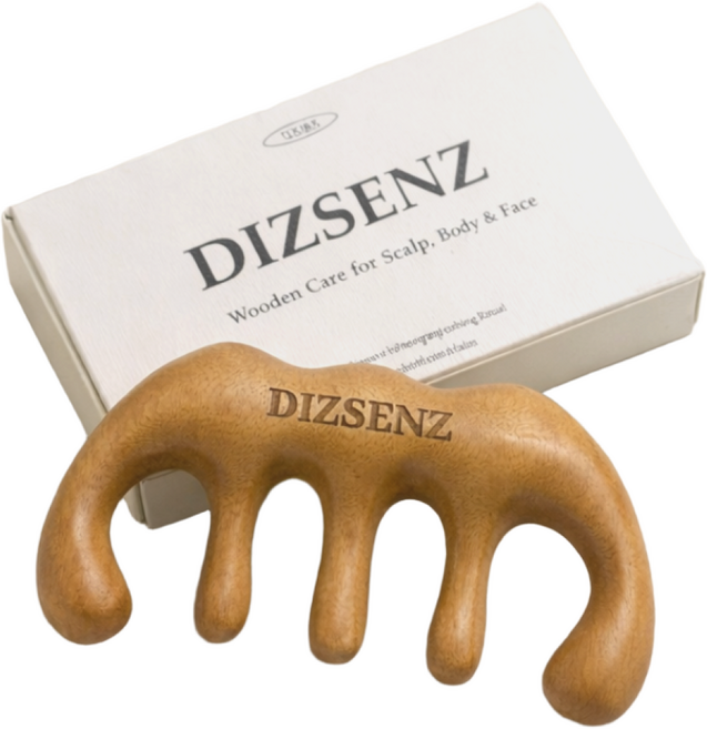 디즈센즈 두피괄사 얼굴 바디 두피 괄사마사지기, 우드, 3개