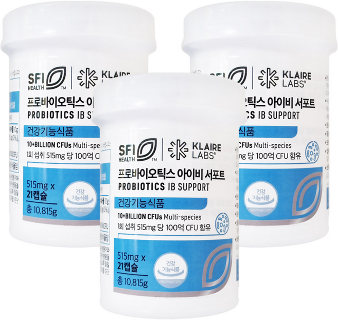[정품]프로바이오틱스 아이비서포트 클레어랩스 닥터피엔티 신바이오틱스 유산균 probiotics IB support, 3개, 21회분