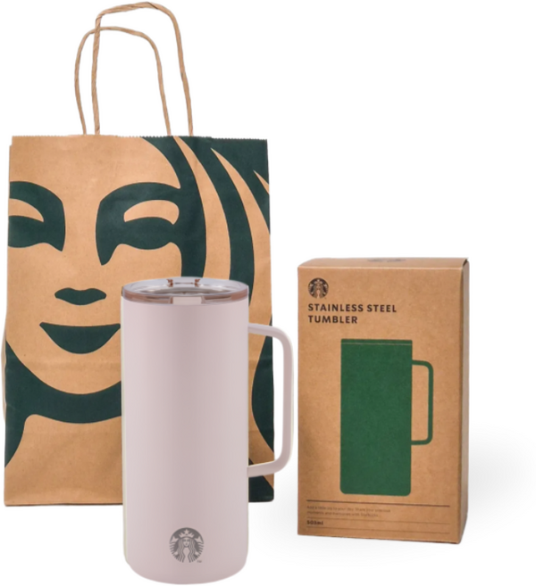 스타벅스 SS 핑크 탱크 텀블러 503ml 쇼핑백 세트, 1개