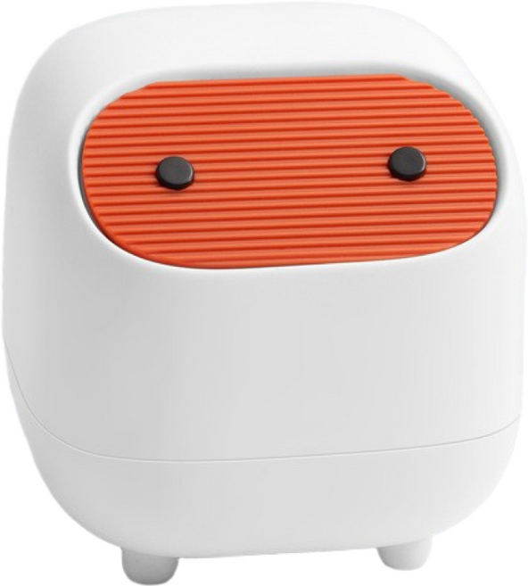 에브리샤인 책상 파스텔 닌자 원터치 소형 미니 휴지통, 화이트