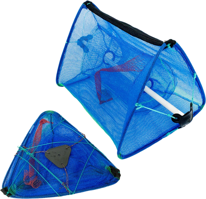 바다 민물 통발 해루질 접이식 어망, 삼각