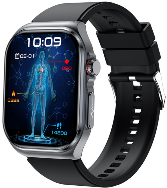 메디코치 바나바 스마트워치 비침습 건강관리 통화 체성분 블루투스 한국어지원 2026년형 최신형 기본세팅발송, 2-1.블랙, 3.5cm