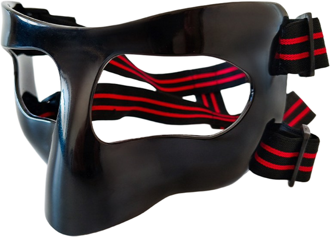 얼굴보호대 코보호 안명보호 4892 축구 농구, 블랙, 1개