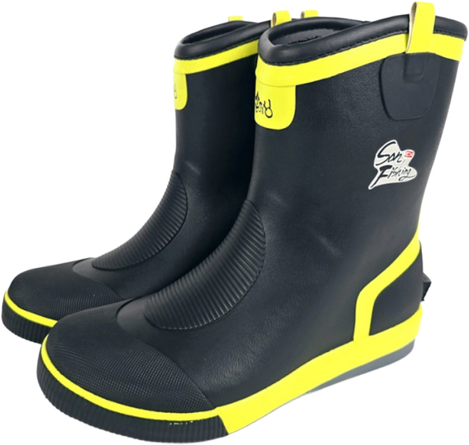 손피싱 경량 선상장화 발목 반장화 낚시장화, 블랙옐로우, 260