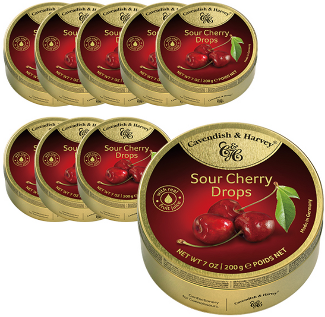 캐빈디쉬앤하비 체리맛 캔디, 200g, 9개