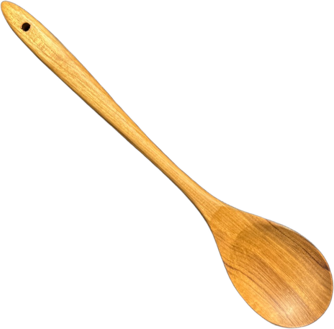 티셀 티크우드 롱 볶음주걱 천연나무 주방조리도구 30.5cm, 1개, 내추럴원목