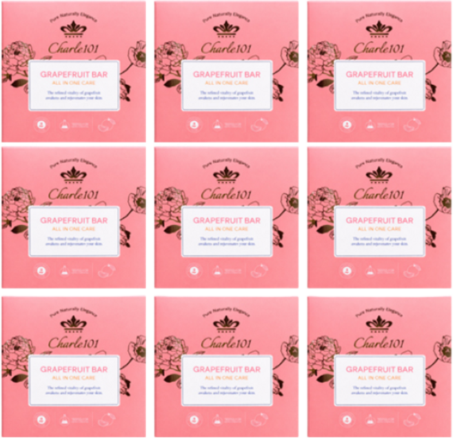 /Charle101/생자몽 딥클렌징 올인원 클렌징바, 9개입, 80g