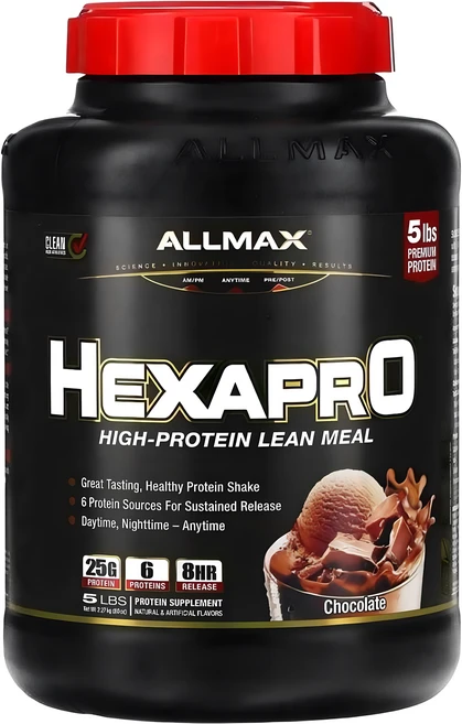 Allmax Nutrition ALLMAX HEXAPRO Protein Matrix Chocolate 올맥스 뉴트리션 헥사프로 하이 프로틴 쉐이크 믹스 초콜렛 고단백질 서플리먼트 2.27kg, 1개 - 쿠팡
