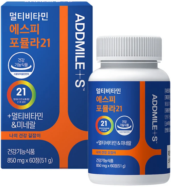 [신풍제약] 애드마일스 멀티비타민 에스피포뮬라21 60정 1개 (2개월분) - 쿠팡