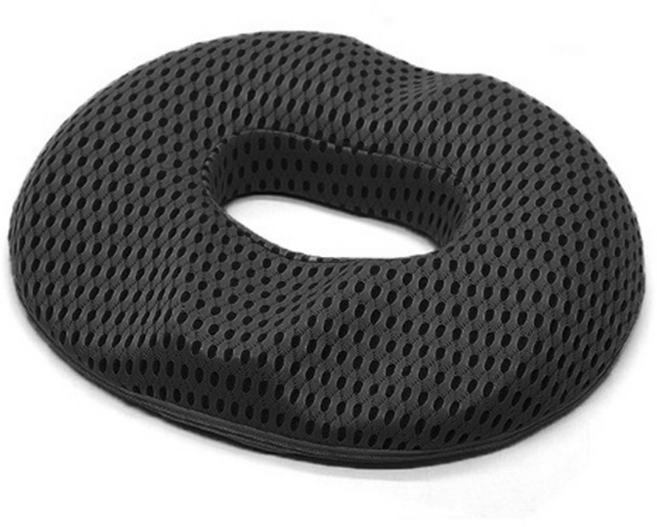 미니플 4D 도넛방석 메모리폼 기능성 회음부 방석, 메쉬블랙, 남성용