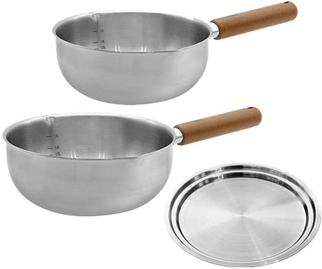 제이비홈 Woody 우디 IH 스텐 멀티 팟 3종 세트 (18cm+20cm+멀티플레이트), 없음, 1개