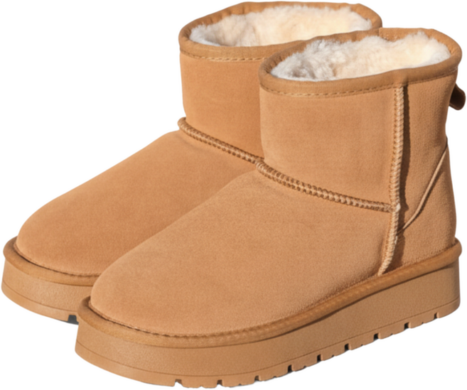 포지 POZY 폭신 발편한 생활방수 천연소가죽 앵클 미니숏 양털부츠 방한부츠