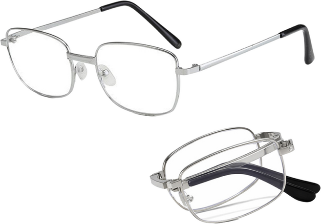 프로젝트 M 접이식 독서안경 고화질 중장년 초경량 블루라이트 차단 안경 가죽케이스 포함, 1개, 60대 추천