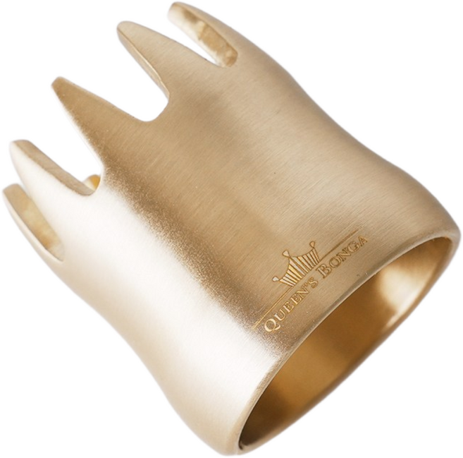 퀸즈본가 방짜유기 왕후괄사 1호 왕관형 올인원 청동 괄사 페이스케어 바디케어 마사지 경락 승모근 어깨 얼굴형 관리, 1개