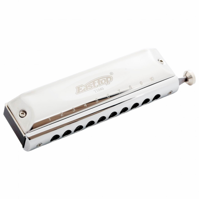 EASTTOP 이스트탑 T1040 10홀 크로매틱 하모니카, 1개