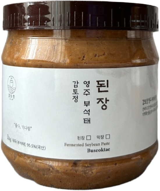 (자가소비용)감토정 부석태 된장 1kg 100% 국산 메주 시골 맛있는 재래식 수제 전통 집된장, 1개