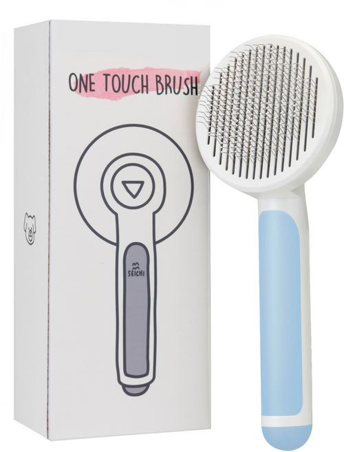세이치 반려동물 원터치 브러쉬 203 x 82 x 60 mm SIC-201, 블루, 1개