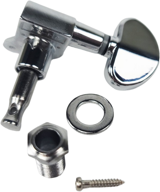 국산 원형 타입 크롬 통기타 헤드머신, 1개