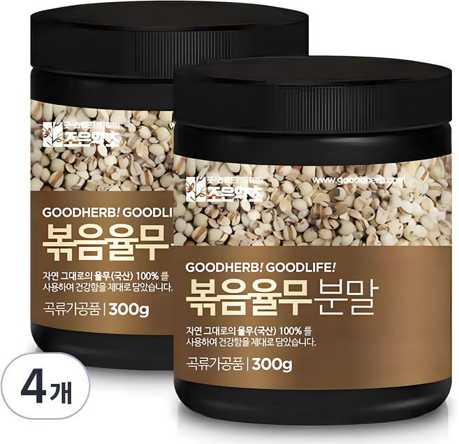 조은약초 볶음 율무 분말, 300g, 4개