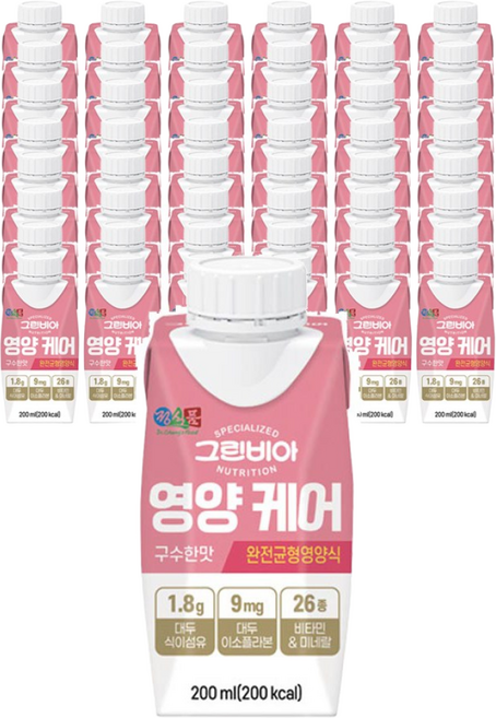 그린비아 영양케어 구수한맛 완전균형영양식, 200ml, 48개