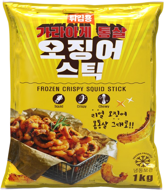 [현대프리마켓] 펀쿡 가라아게 통살 오징어스틱 튀김용, 1kg, 1개