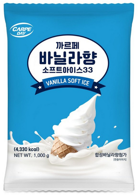 까르페 바닐라향 소프트 아이스크림 분말 1kg, 12개