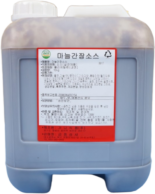 가나식품 마늘간장소스 10KG, 1개