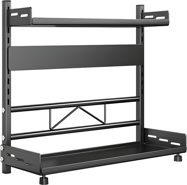 SHYP 다용도 소스통 정리대 양념통 정리 선반 2단, 1개, 멜란지그레이 2단 선반