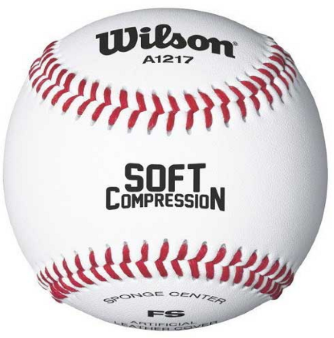 윌슨 야구공 A1217 소프트볼 안전야구공 연식구 1입, WTA1217B, 1개