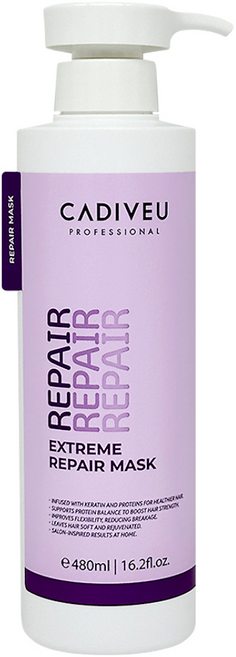 카디뷰 익스트림리페어 마스크 480ml / 손상모 전문가용 헤어팩 트리트먼트, 1개