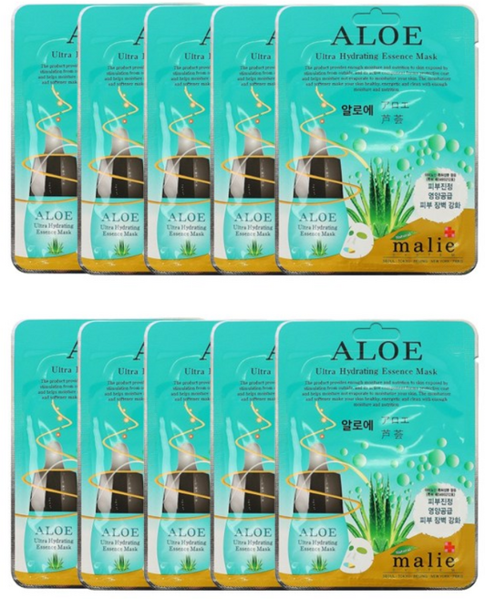 마리에 에센스 알로에 마스크팩 10개묶음 울트라 하이드레이팅 20ml, 10개입, 1개