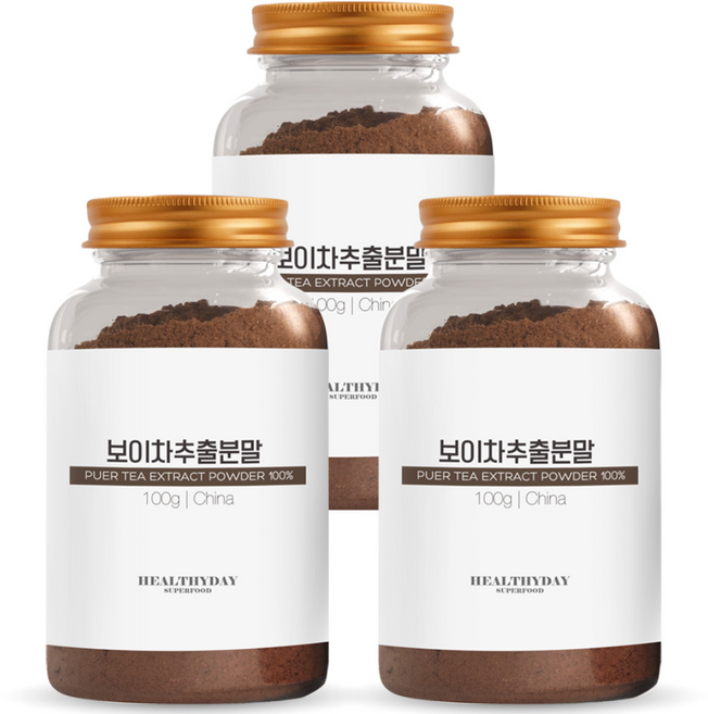 헬스앤푸드 20배농축 100% 보이차추출분말 100g, 3개, 1개입