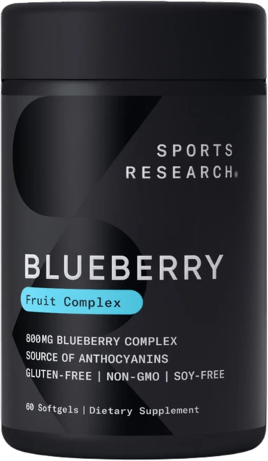 스포츠리서치 블루베리 컨센트레이트 800mg 소프트젤, 1개, 60정 - 쿠팡