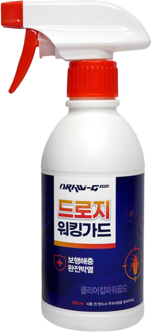 드로지 워킹가드 강력한바퀴벌레약 바퀴벌레 개미 바퀴 지네 권연벌레 해충 벌레 퇴치 약 살충제 스프레이 퇴치제 박멸 전문가용, 300ml, 2개