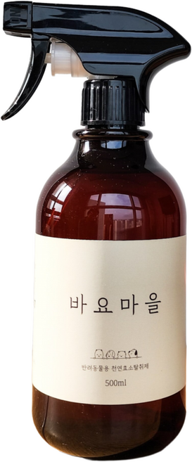 바요마을 강아지 고양이 배변 냄새 마킹 요산분해 효소 세제 천연탈취제, 500ml