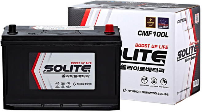 기아 올 뉴 카니발 쏠라이트 자동차 배터리 CMF100L, 1개