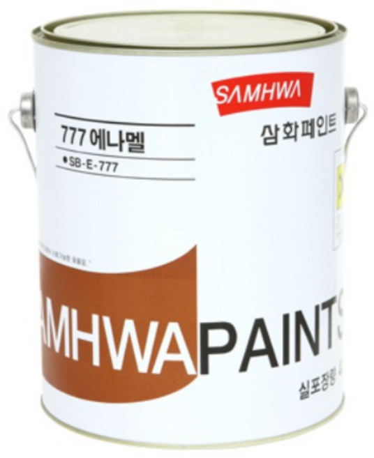 삼화페인트 유성페인트 목재/철재용 777에나멜, 백색 유광, 4L, 1개