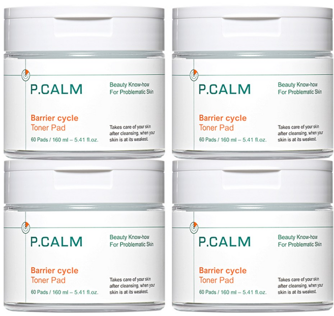 피캄 베리어사이클 진정 토너 패드, 60개입, 4개