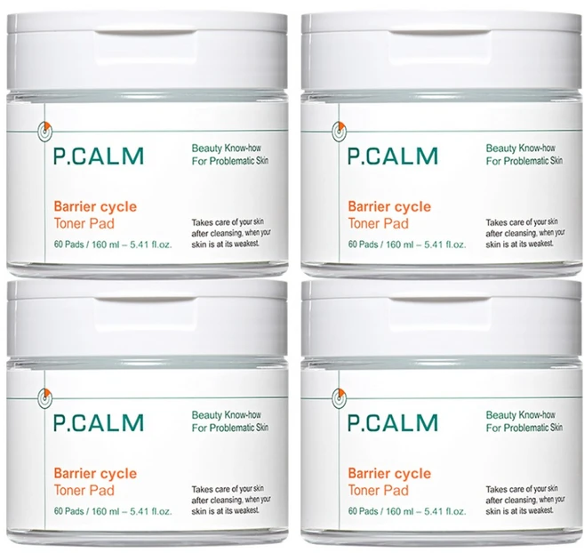 피캄 베리어사이클 진정 토너 패드, 60개입, 4개 - 쿠팡