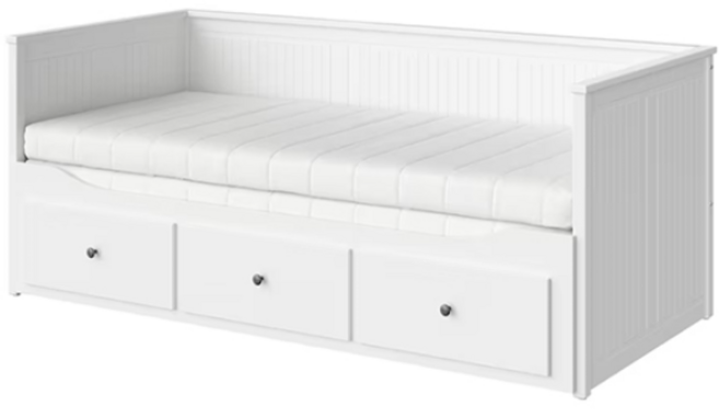 이케아 헴네스데이베드＋서랍3/매트리스2 매트리스포함, 화이트 295.215.04 매트리스포함, 화이트