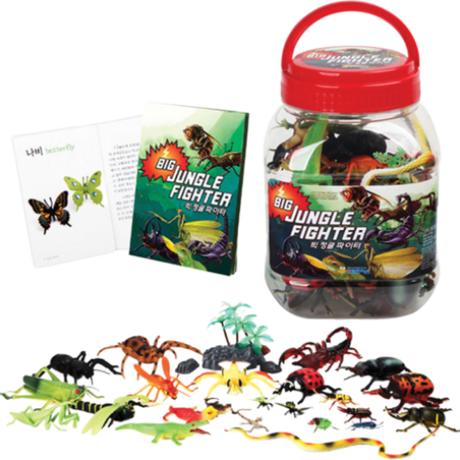 빅 정글파이터 / 대형 곤충 파충류 피규어 모형 28피스, 1세트