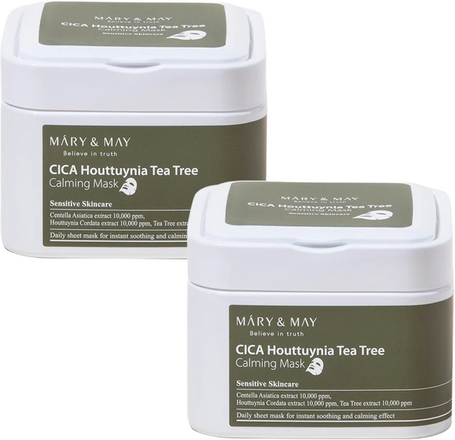 [비건뷰티] 마리엔메이 시카 어성초 티트리 카밍 뽑아쓰는 마스크팩 400g, 30개입, 2개 - 쿠팡