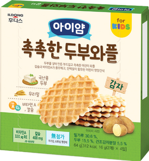 아이얌 촉촉한 두부와플 바나나 64g, 감자, 1개