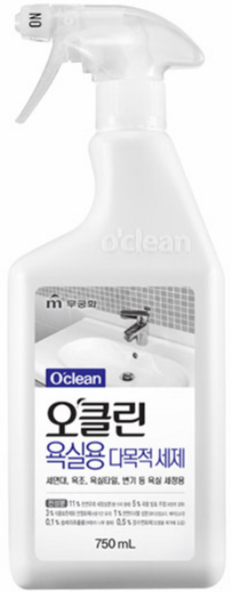 오클린 욕실용 다목적세제, 750ml, 3개