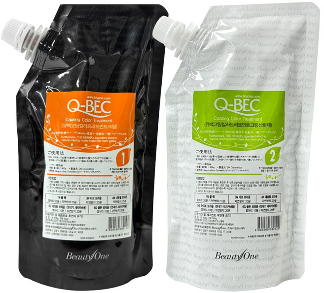 뷰티원 큐백 코팅칼라 트리트먼트크림 염색약 500ml, 1개, 뷰티원큐백염색약(다크브라운)