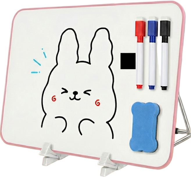 서플라이랩 스탠딩 미니 양면 자석 화이트보드 세트, 1세트