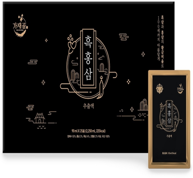 가재골진안홍삼 흑홍삼추출액, 25개, 90ml