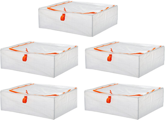 이케아 리빙박스 수납박스 옷 의류 이불 가방 정리 케이스, 혼합색상, 5개