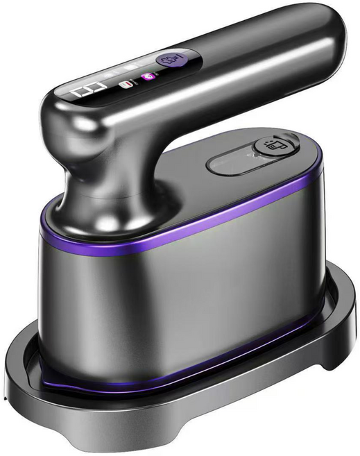 Voltmate 한국전용 스팀다리미 접이식 건습식 올인원 다용도 핸디형 다리미, 그레이퍼플