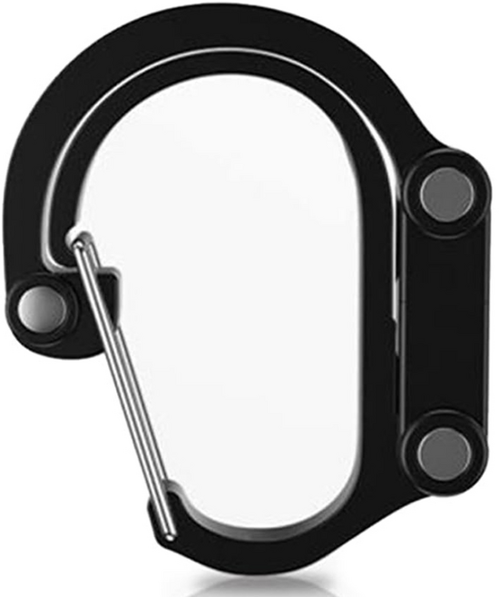 암벽등반용 D링 캐리비너, 1개, 블랙